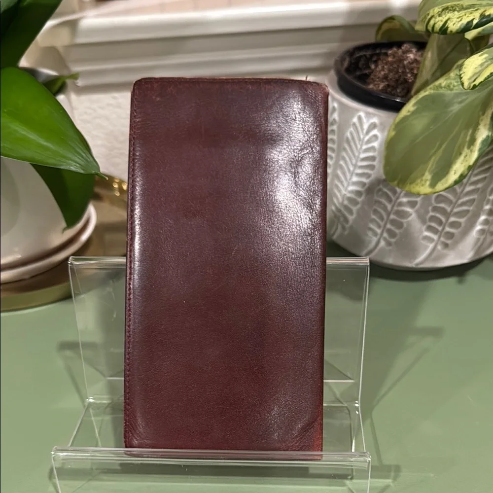 Cartier Leather Wallet with Gold Accents